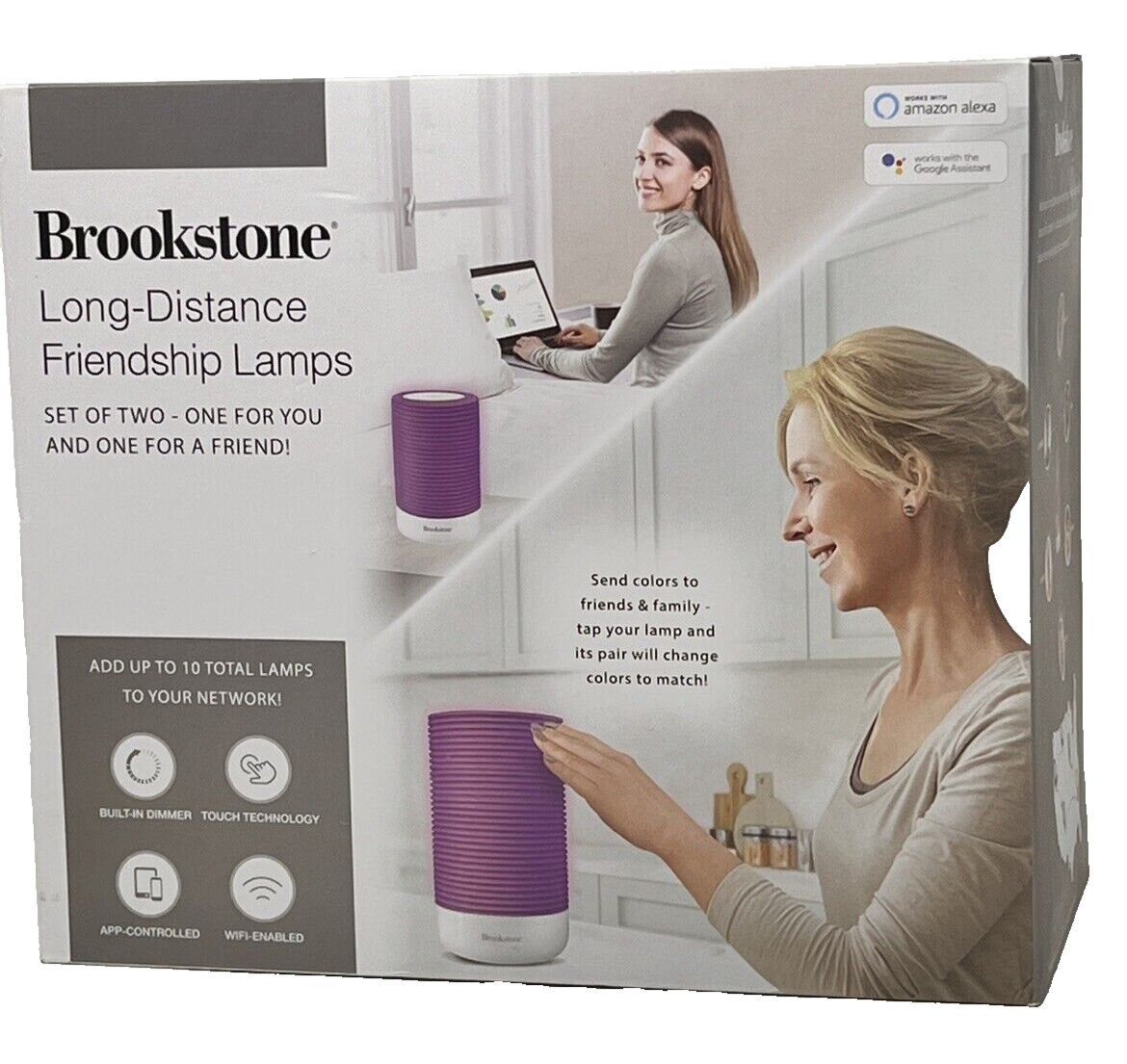 Brookstone friendship table sale lamp in white