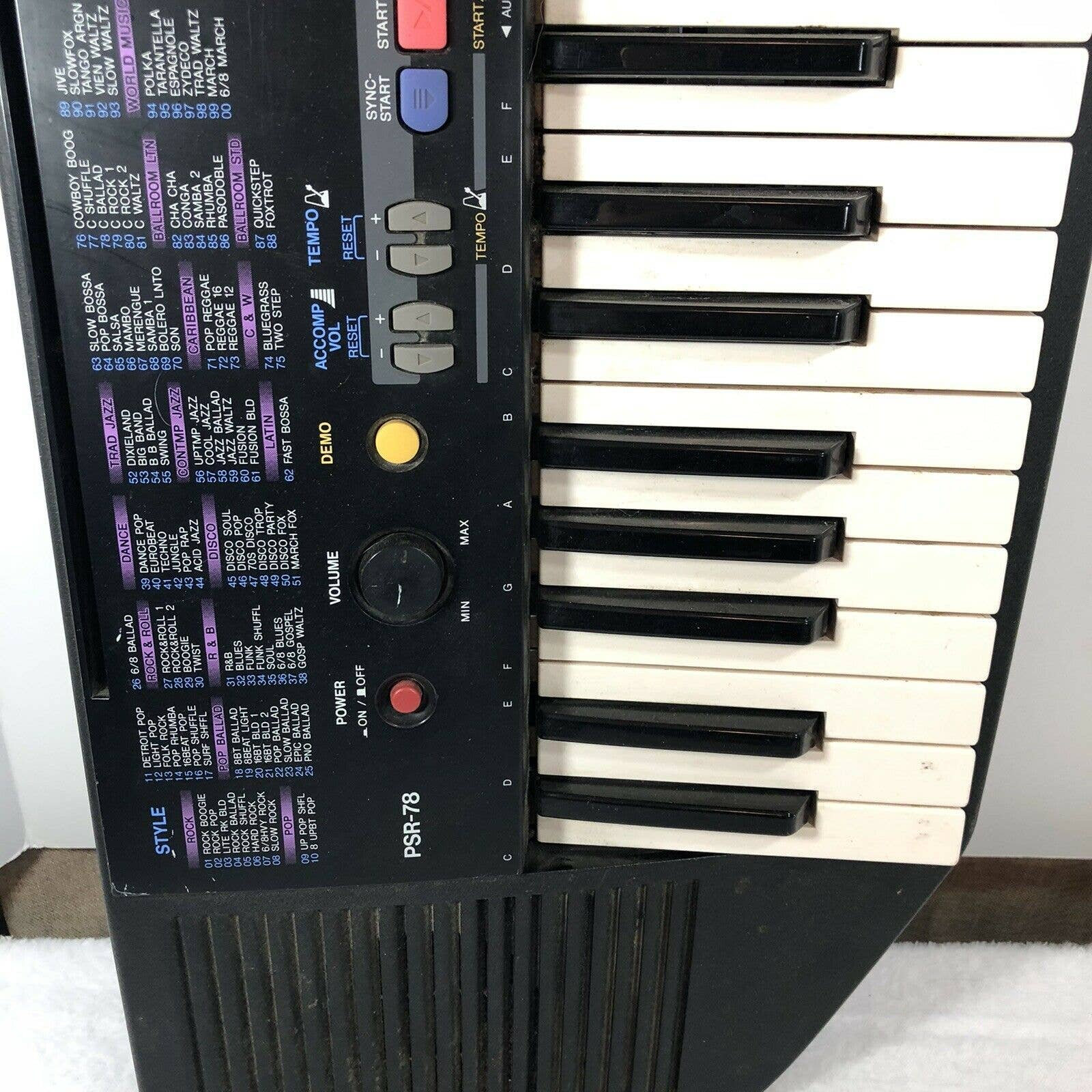 Yamaha PSR75 Electronic Keyboard Etsy