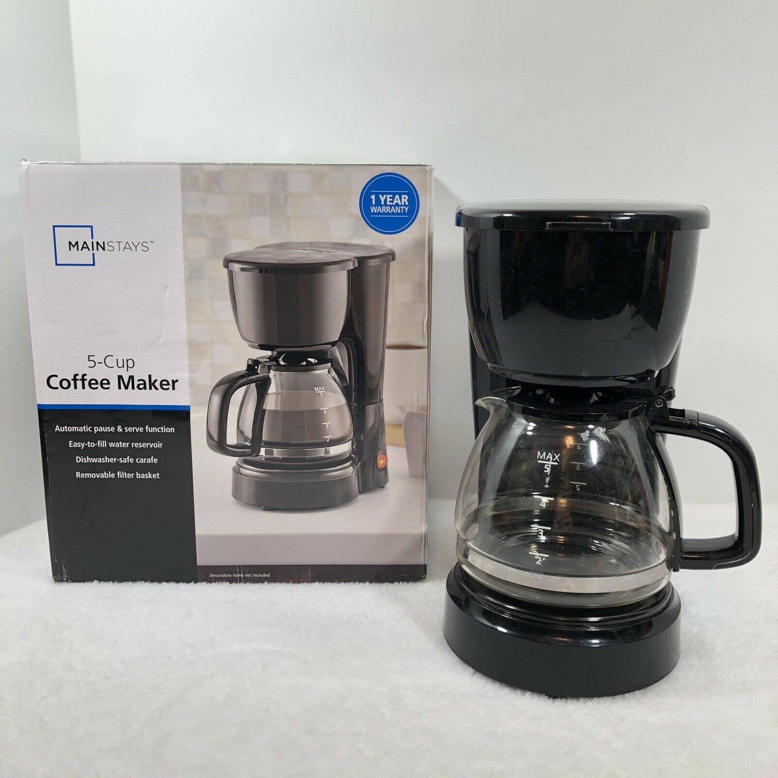 Mainstays 511400 5-cup Coffee Maker 