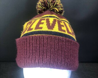 Maroon Gold Beanie | Etsy Singapore