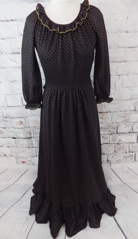 spotty black dress