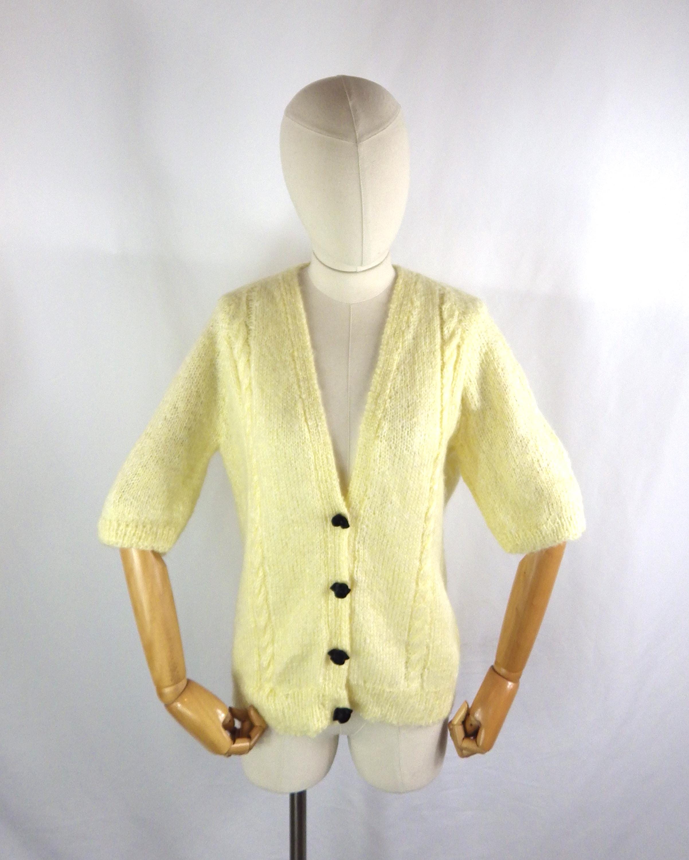 MOHAIR KNIT CARDIGAN（YELLOW） Ross Cable Knit Cardigan in Mustard Mohair | Emilia Wickstead