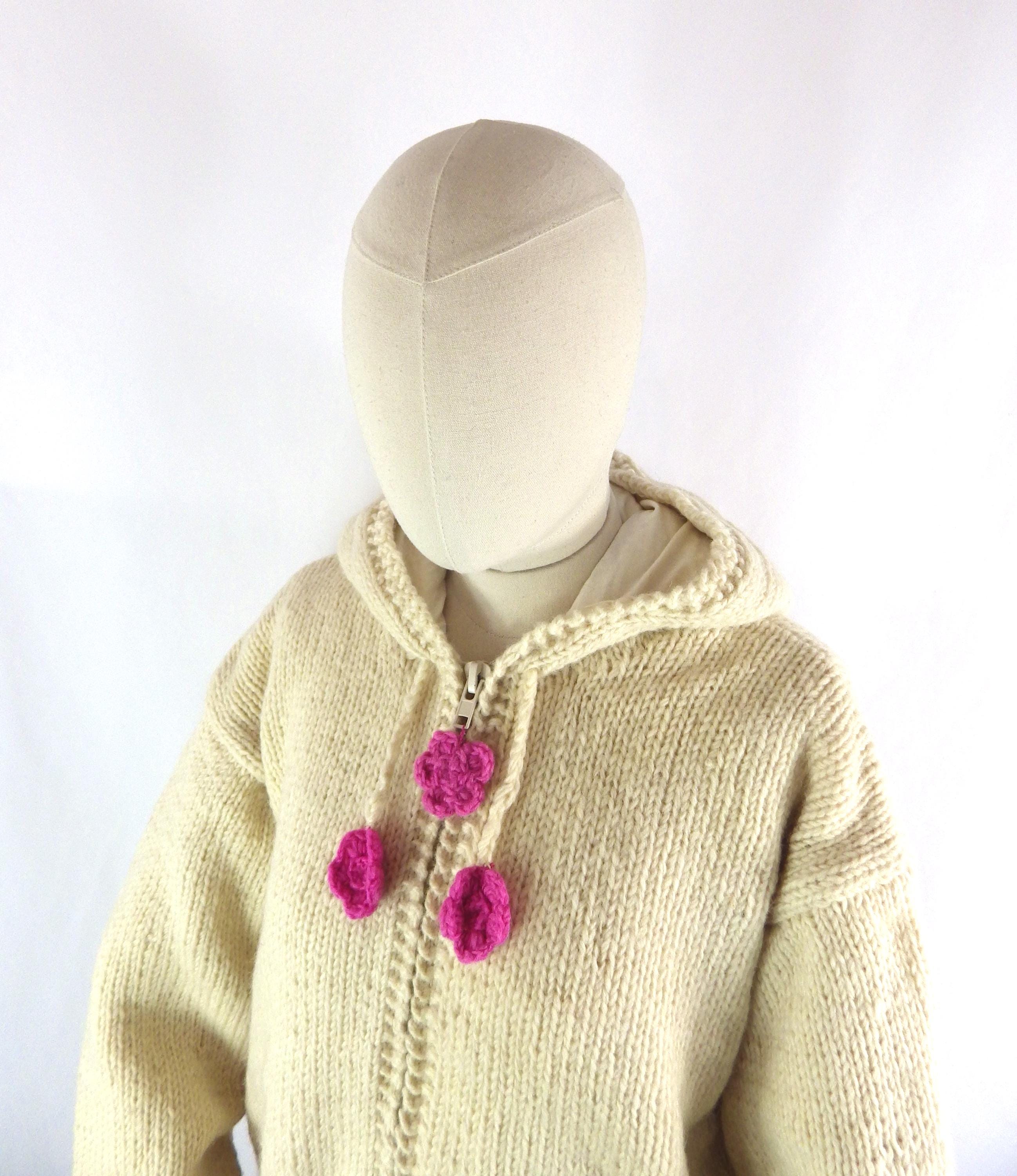 ヴィンテージ パチャママ ウールニット フード付きカーディガン