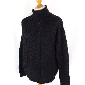 ヴィンテージ Carraig Donn メリノウール ケーブルニット セーター 