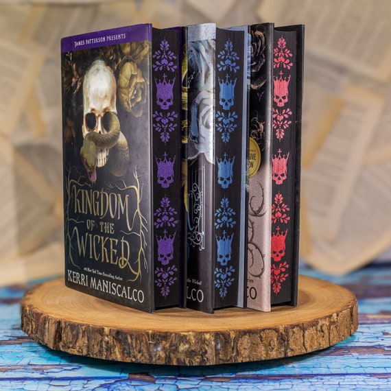 Kingdom of the Wicked Trilogy by Kerri Maniscalco with Custom Stenciled & Sprayed Edges