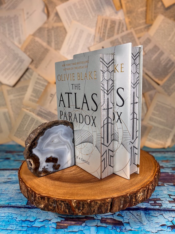 The Atlas Paradox by Olivie Blake with Custom Stenciled & Sprayed Edges