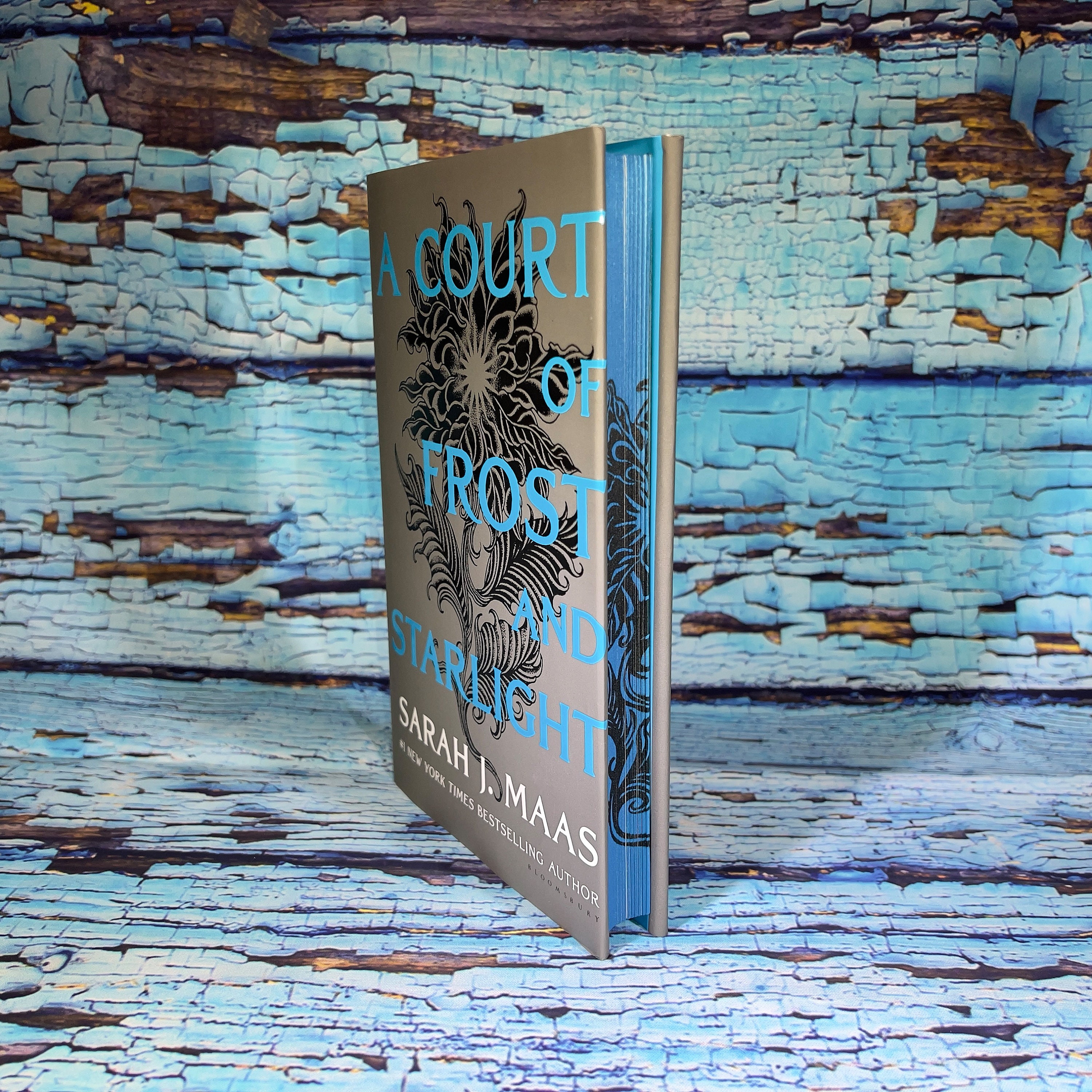 A Court of Thorns and Roses series by Sarah J Maas with Custom Stenciled & Sprayed Edges