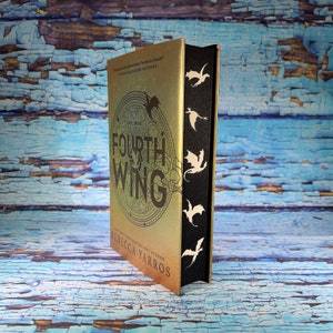 Fourth Wing (The Empyrean Series) by Rebecca Yarros - with Custom Sprayed & Stenciled Edges