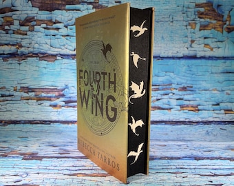 Fourth Wing (The Empyrean Series) by Rebecca Yarros - with Custom Sprayed & Stenciled Edges