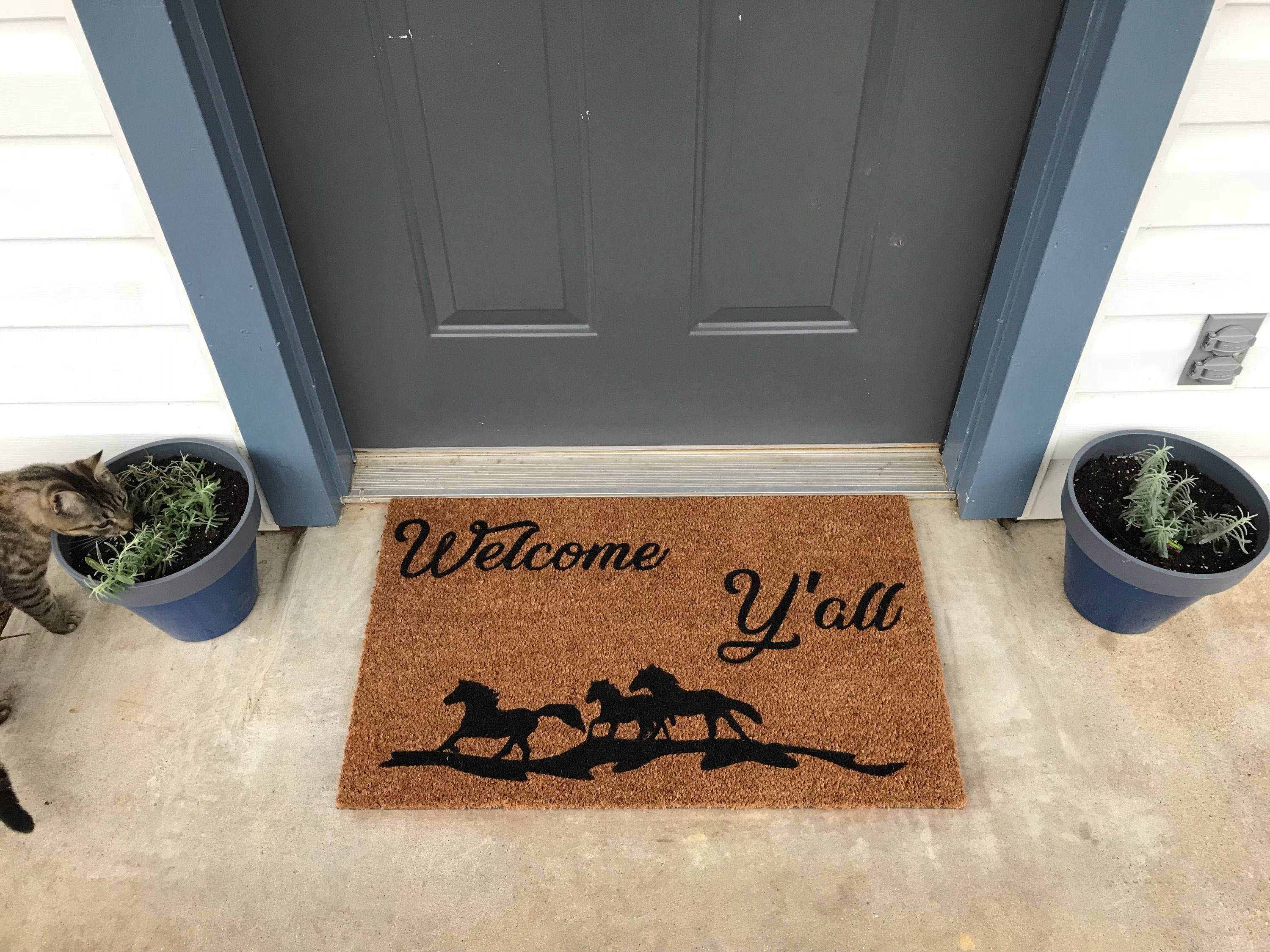 Horse Mat Y'all Mat Southern Etsy
