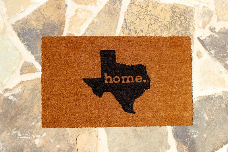 Texas Doormat Texas Home Mat State Doormat Etsy