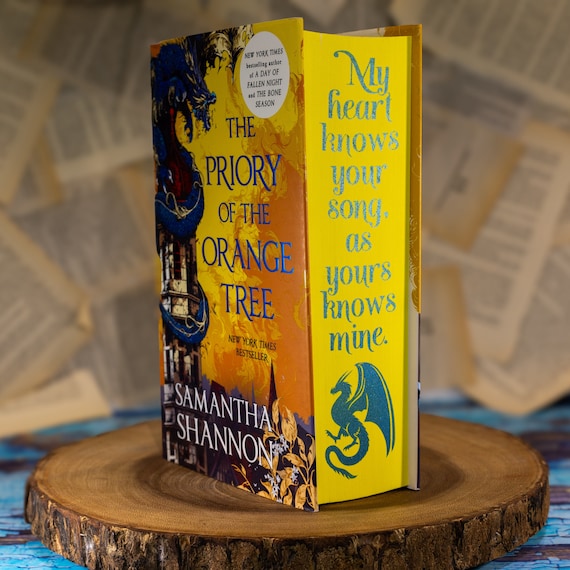 Priory of the Orange Tree by Samantha Shannon with Custom Stenciled & Sprayed Edges