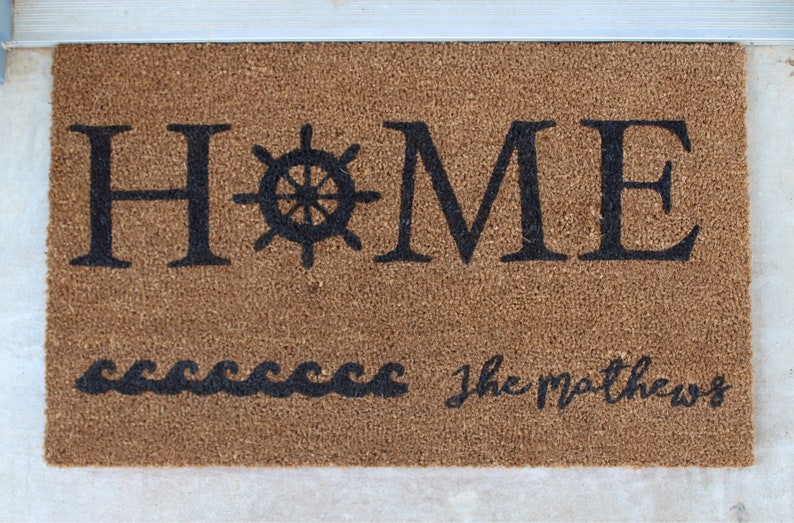Nautical Doormat Beach House Doormat Lake House Doormat Etsy