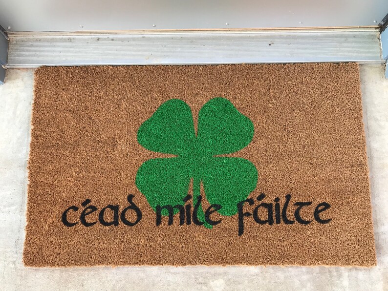 Cead Mile Failte Doormat Irish Mat Gaelic Door Mat Etsy