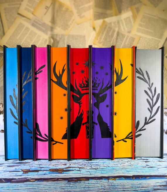 Throne of Glass series by Sarah J Maas - Custom Stenciled & Sprayed Edges