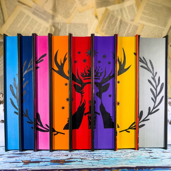 Throne of Glass series by Sarah J Maas - Custom Stenciled & Sprayed Edges