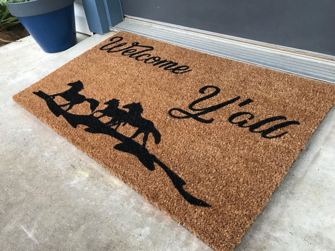 Horse Mat Y'all Mat Southern Etsy