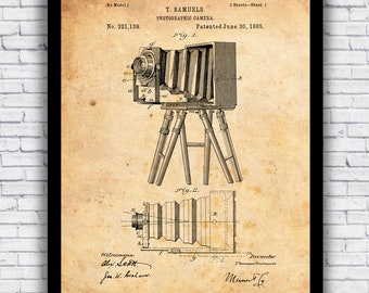 1938 Bell /& Howell Movie Camera Patent Print Art Drawing Poster 18X24