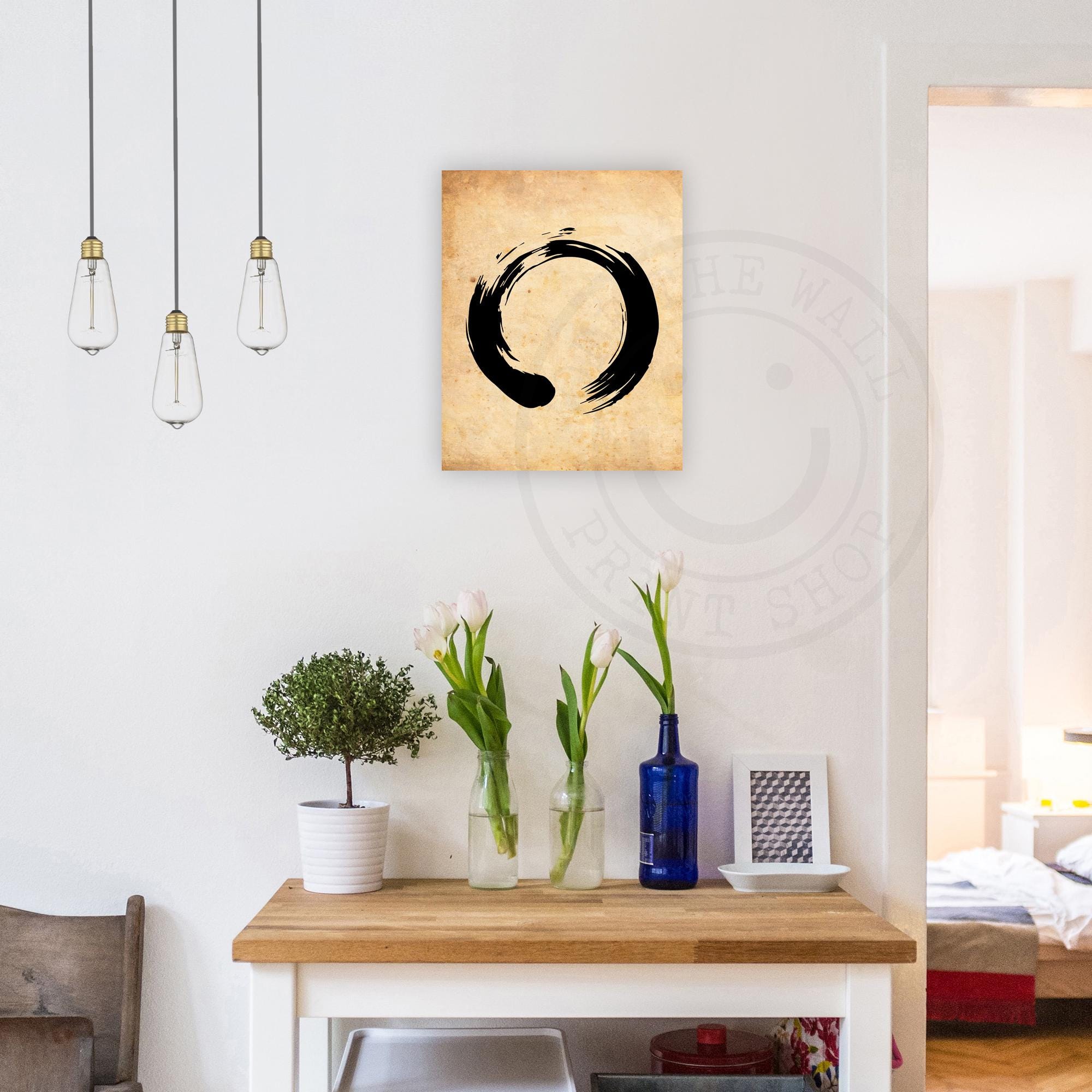 Buddhism Enso Zen Circle - Spiritual Wall Art Print Decor - Size ...