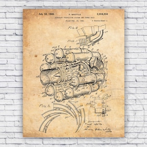 May include: A black and white technical drawing of an aircraft propulsion system and power unit. The drawing is dated July 16, 1946 and includes the text "F. Whittle" and "2,404,334".