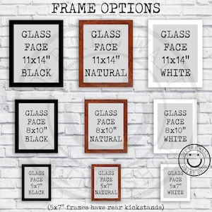 framed print size and color options