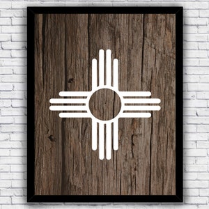 Rustic 3D New Mexico Flag, Reclaimed Pallet Wood, Zia, Sante