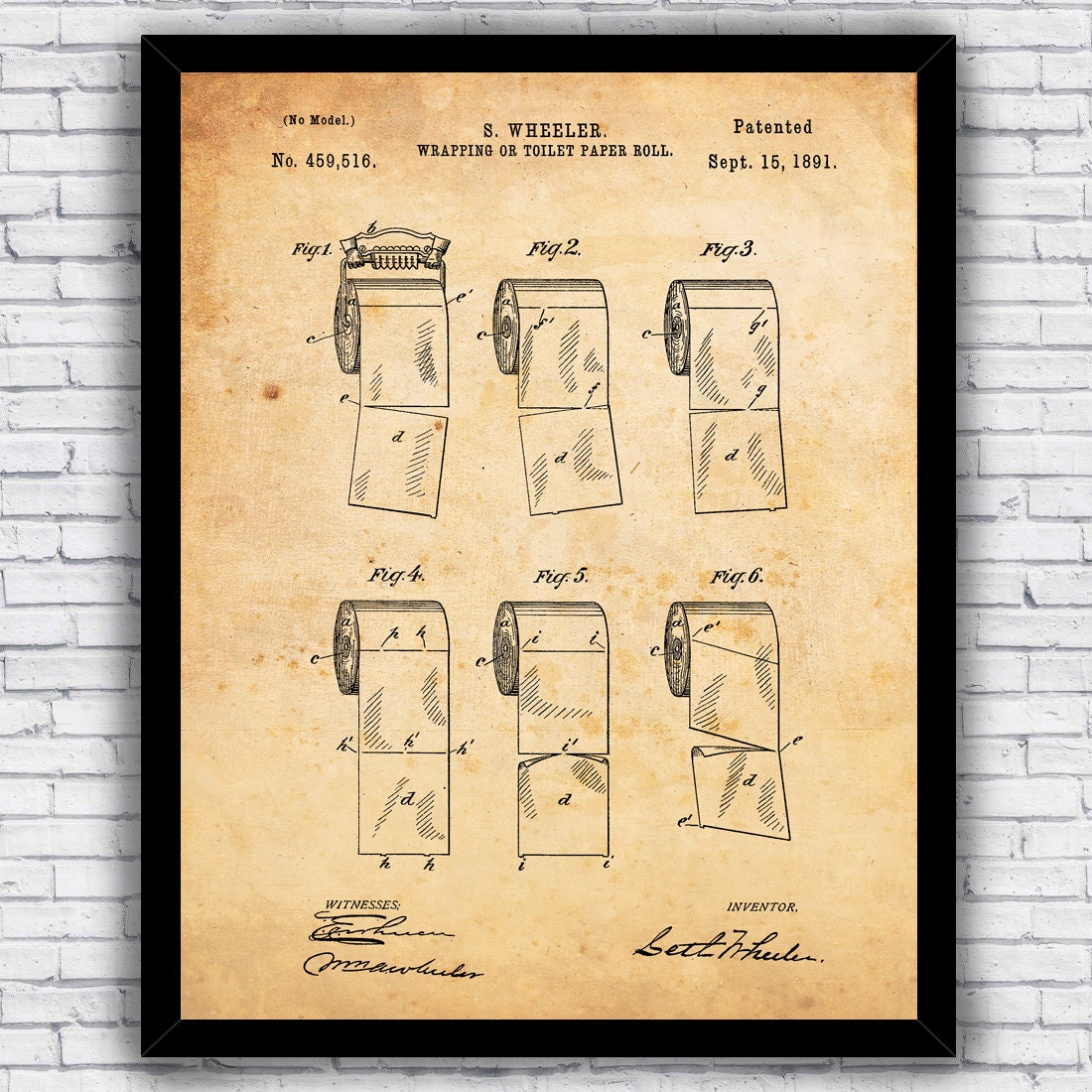 Toilet Paper Roll Direction Bathroom Patent Blueprint Wall - Etsy Ireland