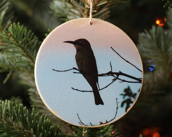 Rainbow Bee-eater Silhouette Photo Ornament