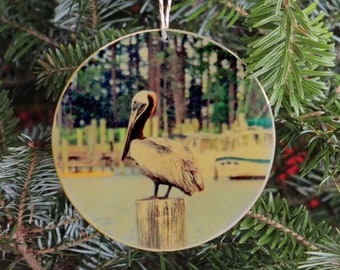 Brown Pelican Photo Ornament