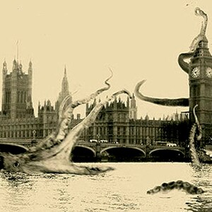 Godzilla Gaia Tower Bridge Monster London Political Nature Etsy
