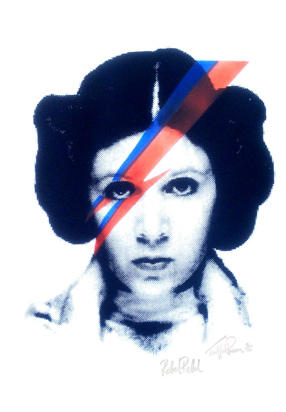 David Bowie Sticker Princess Leia