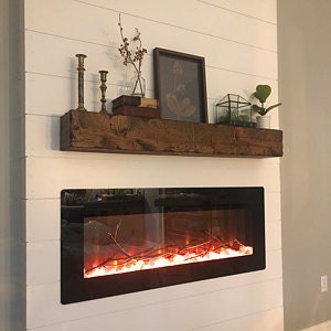 Matte Finished Fireplace Mantel, Fireplace Mantel, Mantel, Mantle, Rustic Mantel, Beam, Wood Mantel, Wall Shelf, Floating Mantel Provincial