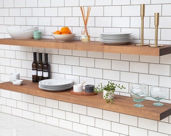 Alder Solid Hardwood SMOOTH Floating Shelf