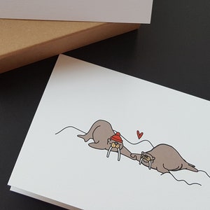 MORSE VERLIEFDE | Carte blanche double avec illustration | Envelopper | liefde | trouwen | jubilé | amis | verliefd | aimer