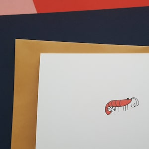 GARNELEN | Grußkarte mit Umschlag | Original Blanco Postkarte mit einer lustigen Illustration | SCAMPI | nur weil | Haustier | Schwangerschaft