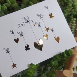VALENTIJN | Stuur liefde, geluk & blijdschap per post | kaart/set in luxe gouden versie | voor bijna elke gelegenheid | NIEUWJAAR