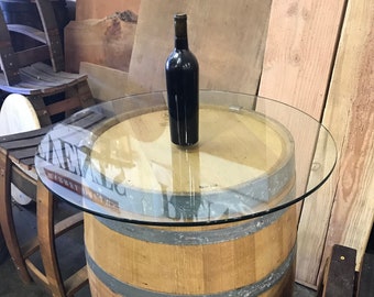 Wine Barrel Glass Piece