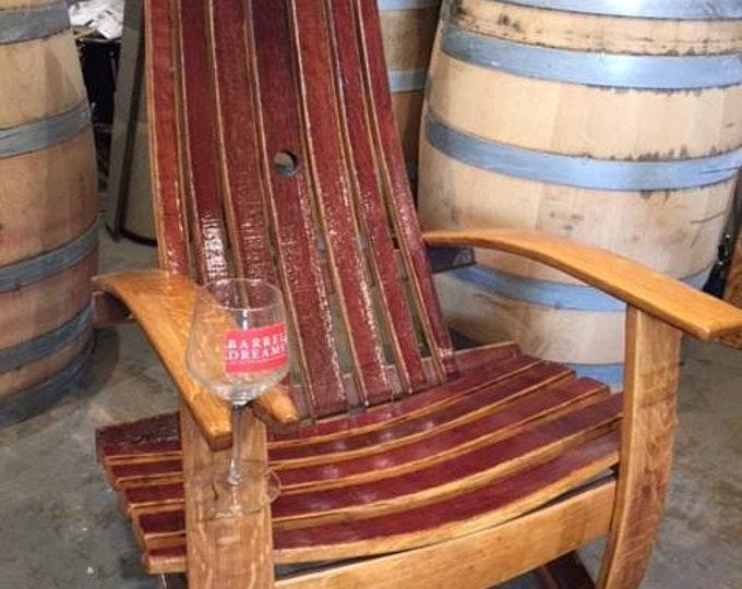 Wine Barrel Adirondack Chairs french Oak Etsy