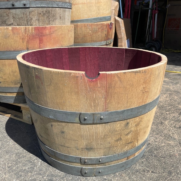 Half Wine Barrel Planter