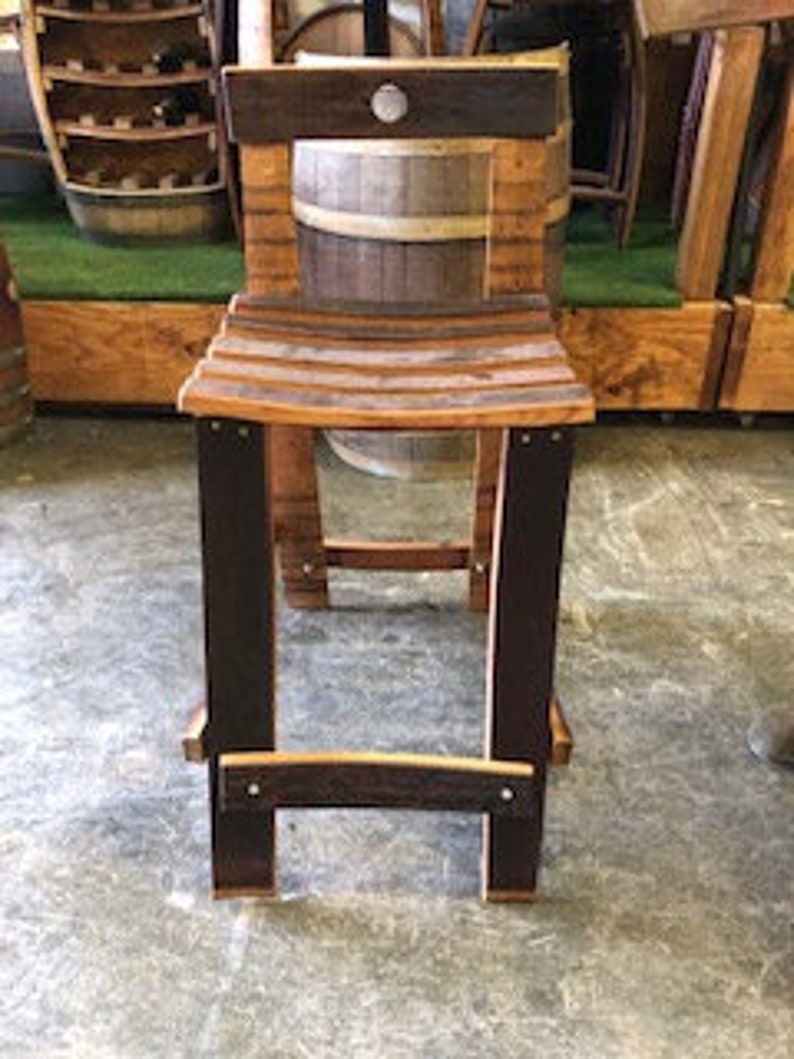 Wine Barrel Bar and Counter Stool Etsy