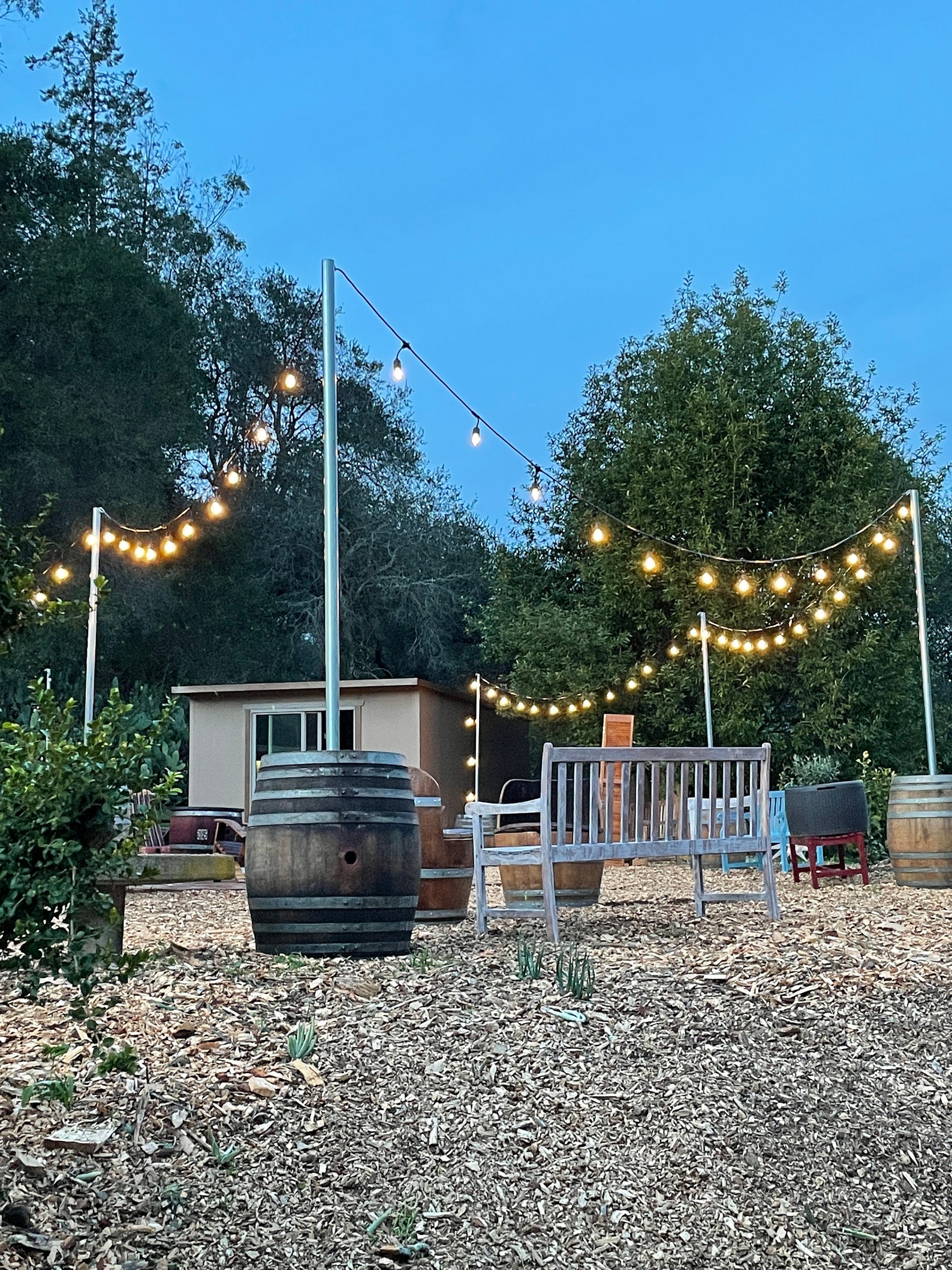 Wine Barrel Pole Lighting Etsy