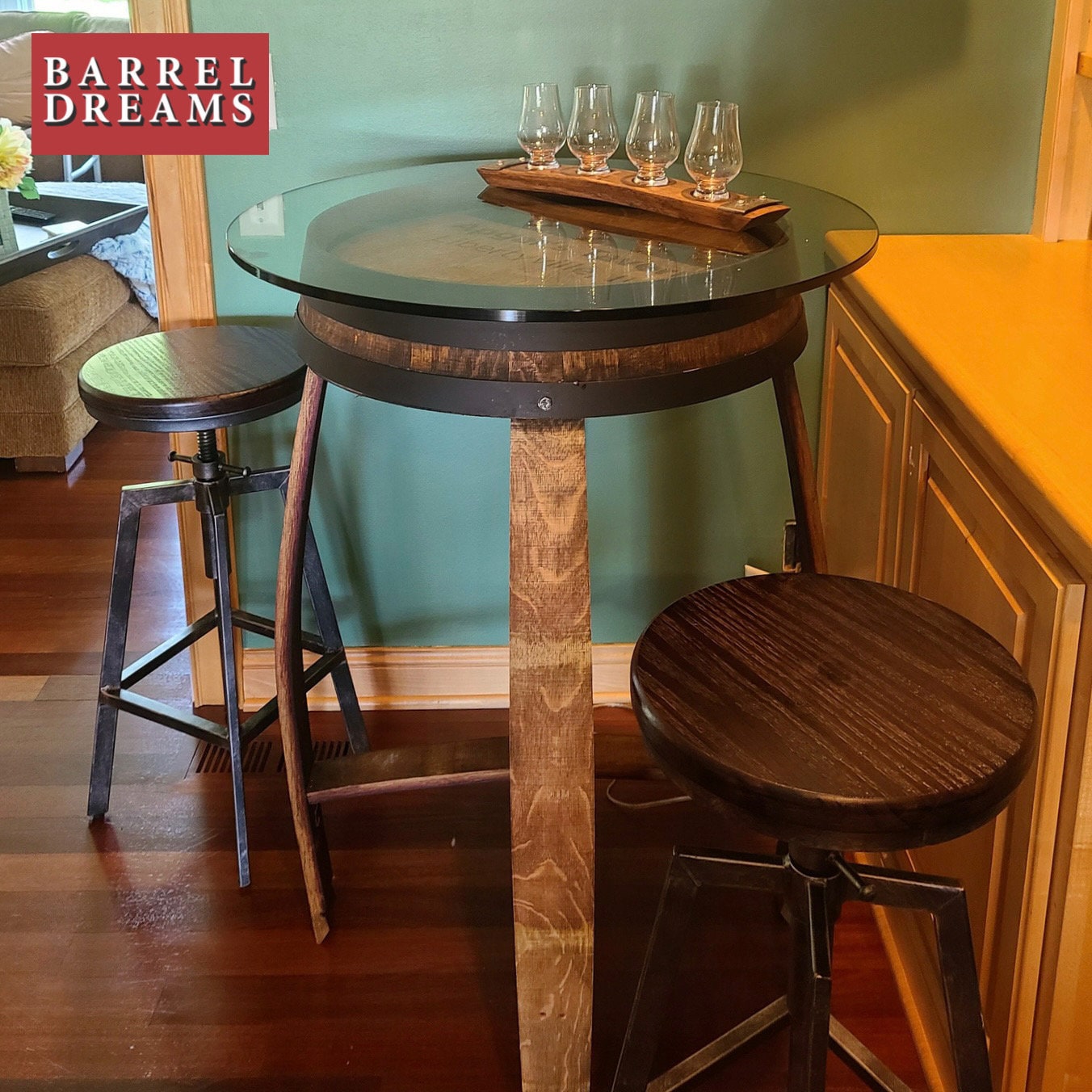Wine Barrel Bistro Table Etsy UK