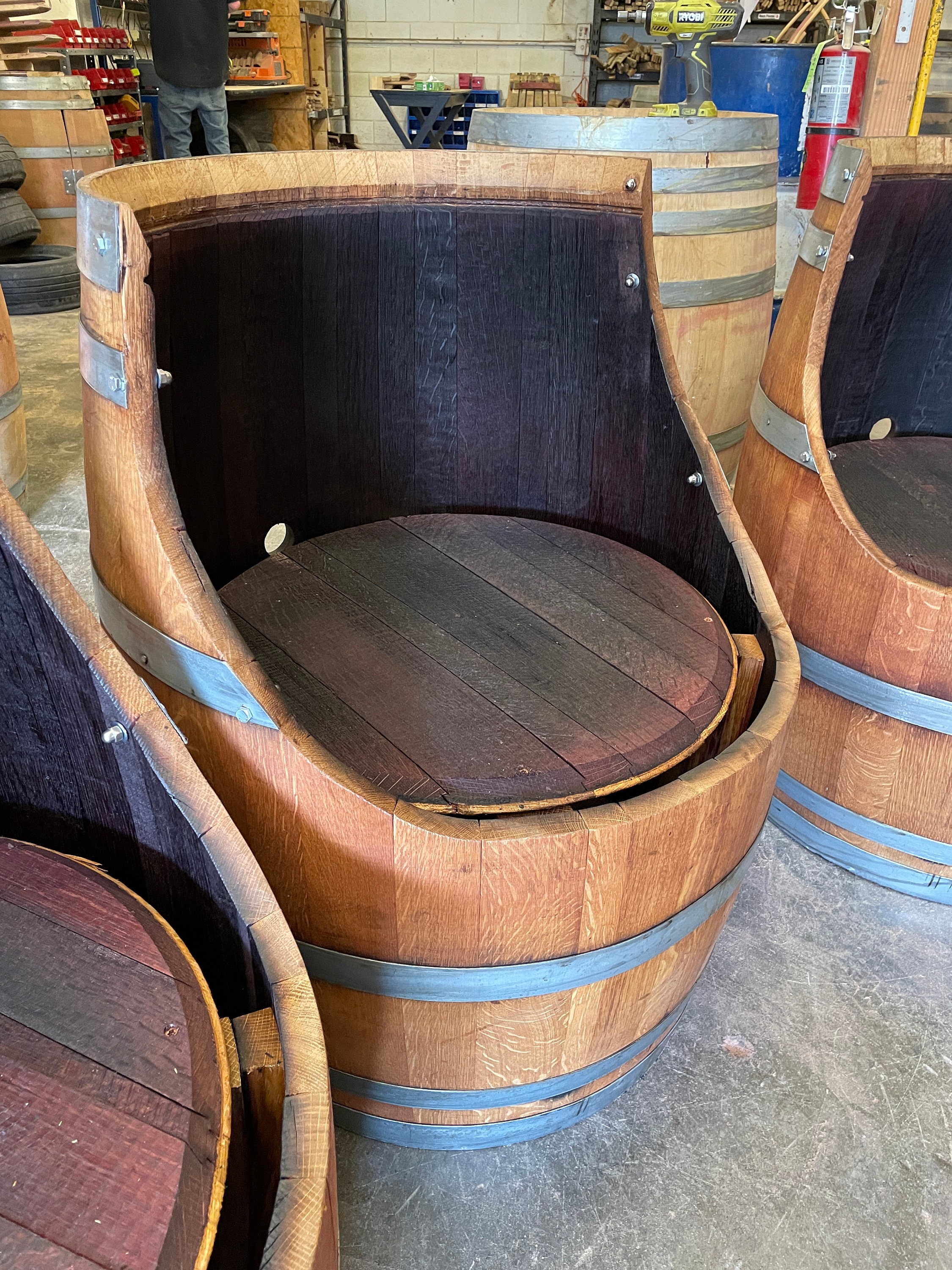 Full Barrel Chair Etsy