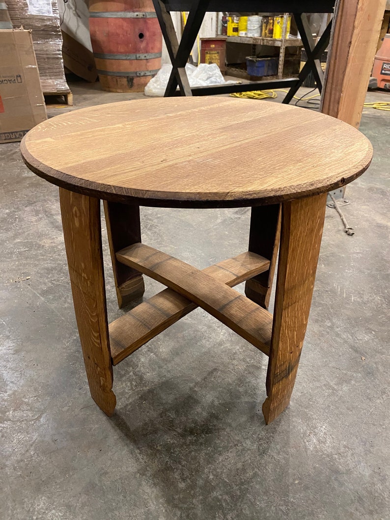 Wine Barrel Side Table Kit Etsy