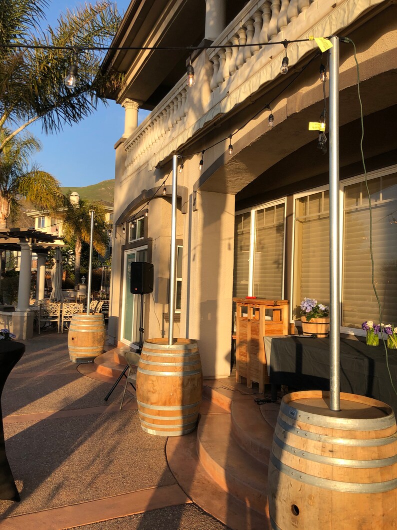 Wine Barrel Pole Lighting Etsy