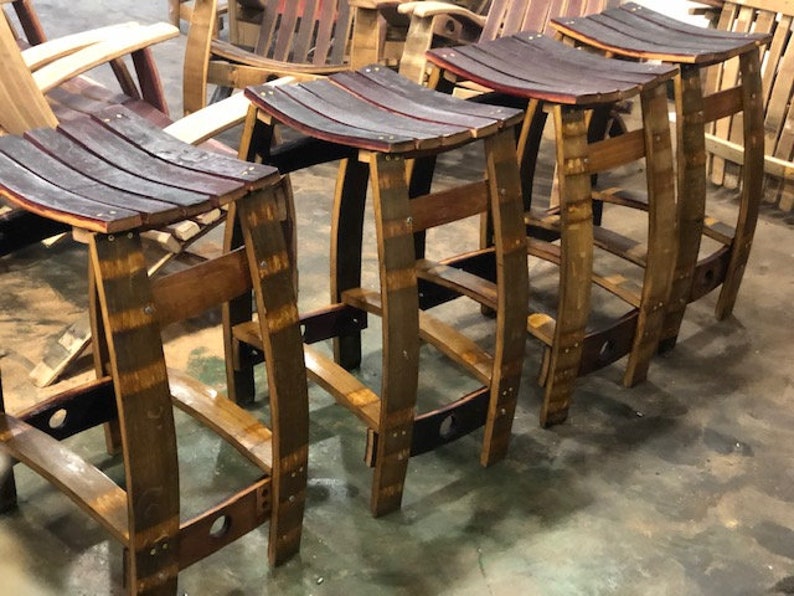 Wine Barrel Stools Etsy