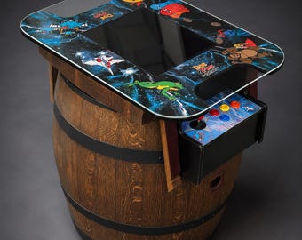 Cocktail Arcade Wine Barrel Table