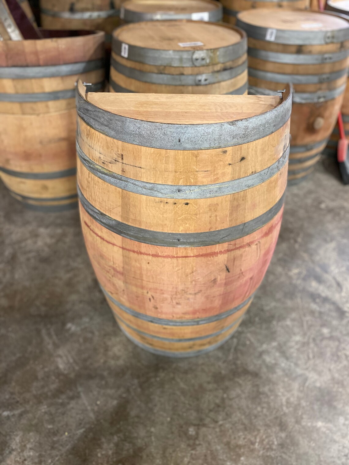 Long 1/2 Cut Wine Barrel Etsy