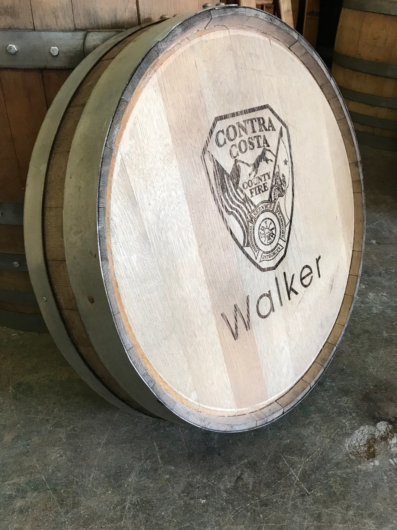 Custom Laser Engraved Wine Barrel Head Etsy