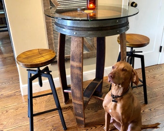 Wine Barrel Bistro Table